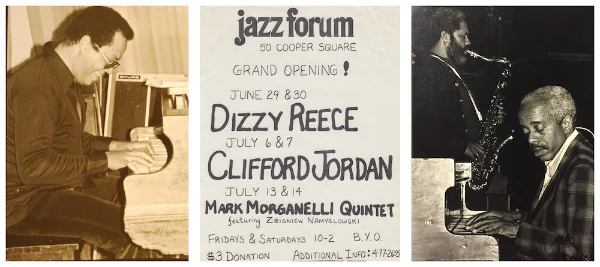 Photo from when the Jazz Forum loft/club opened at 50 Cooper Square, NYC