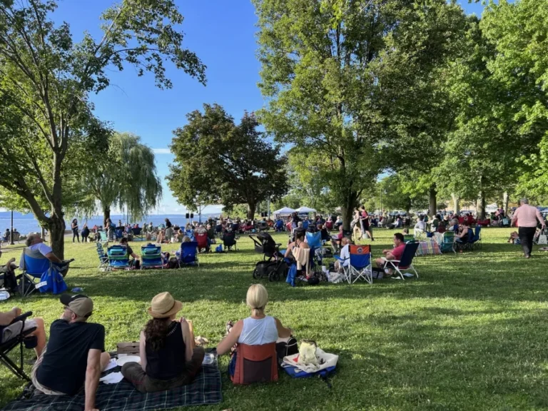 The sun is shining at a Summer Concert in Dobbs Ferry