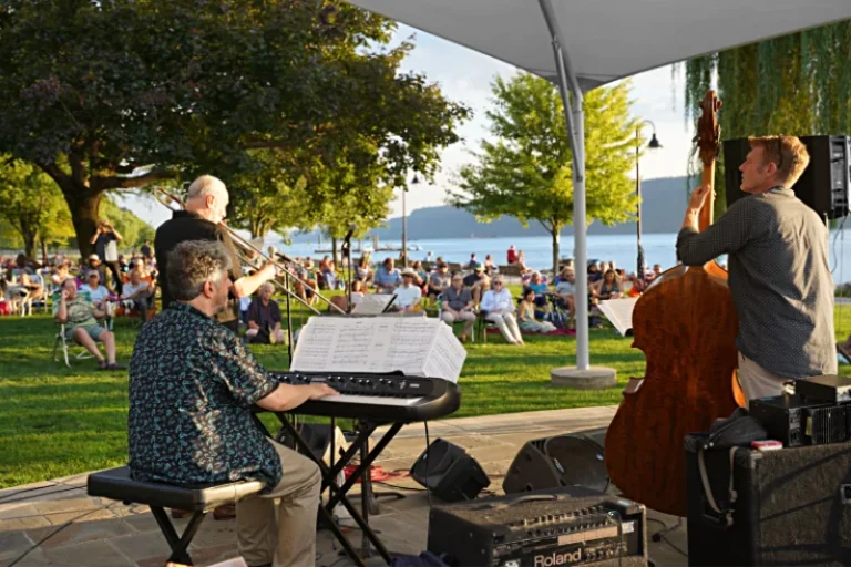 Jazz musicians playing at the Dobbs Ferry Summer Concert