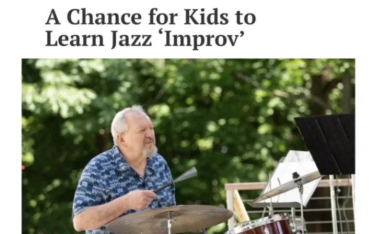Screenshot of article about Jazz Forum Student Ensemble from The Hudson Independent