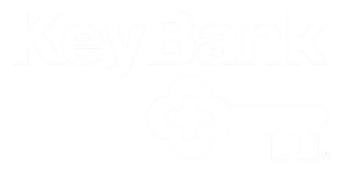 White logo of Key bank
