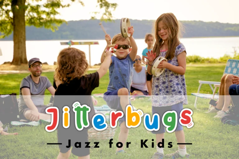 A photograph of a Jitterbugs Jam in 2022 in the Dobbs Ferry Waterfront Park