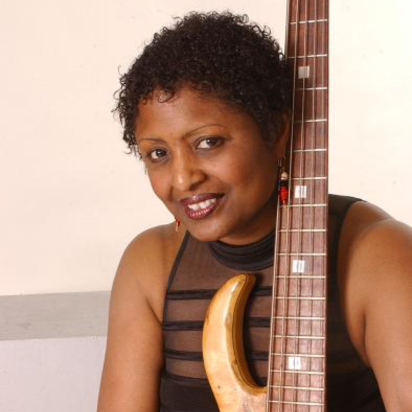 A photograph of Jazz musician Kim Clarke