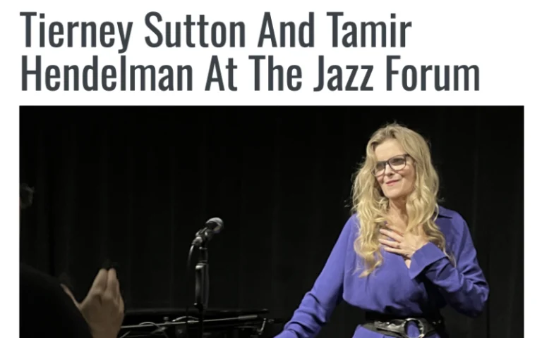 Tierney Sutton and Tamir Hendelman at the Jazz Forum - All About Jazz